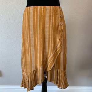 Francescas Blue Rain Wrap Skirt M